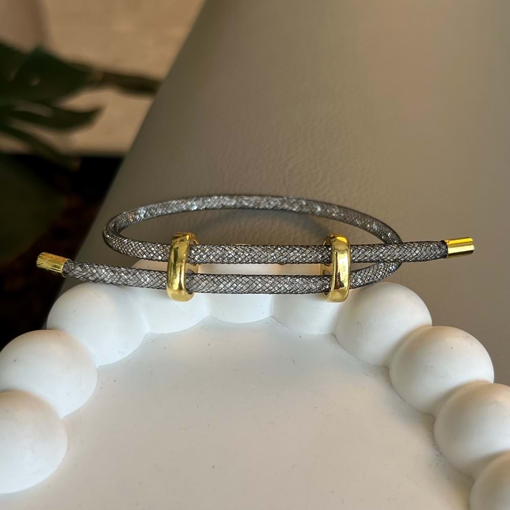 Hermes Çelik İpli Bileklik GÜMÜŞ
