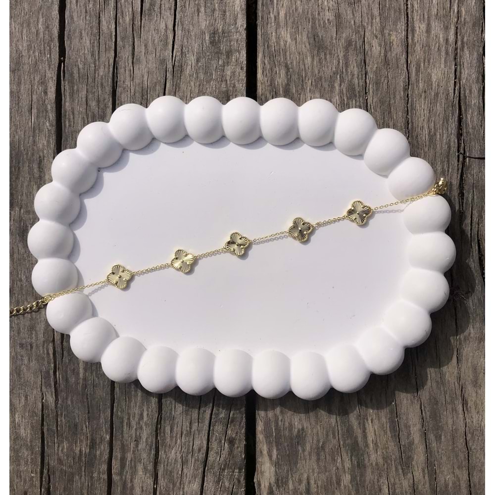 VIP Zarif Yonca Bileklik GOLD