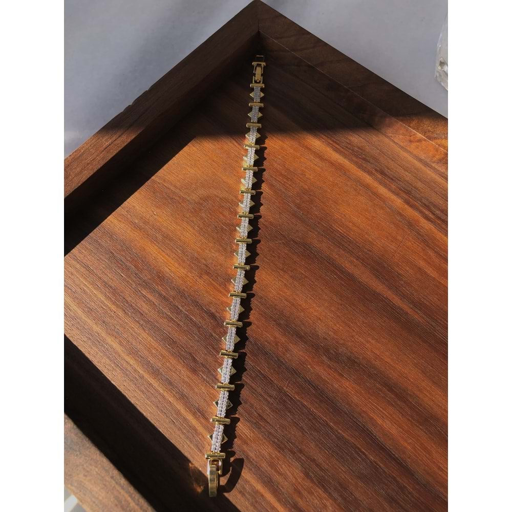 VIP Pırlantalı Geometri Bileklik