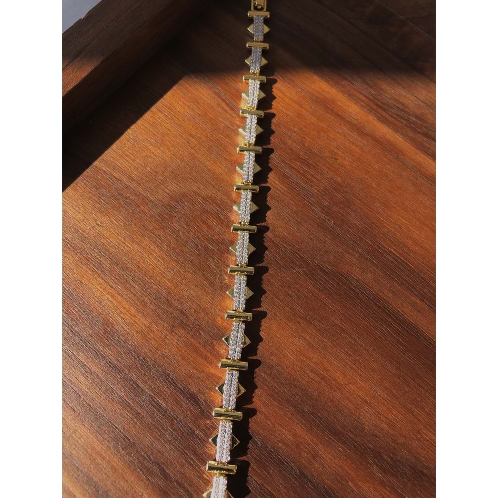 VIP Pırlantalı Geometri Bileklik