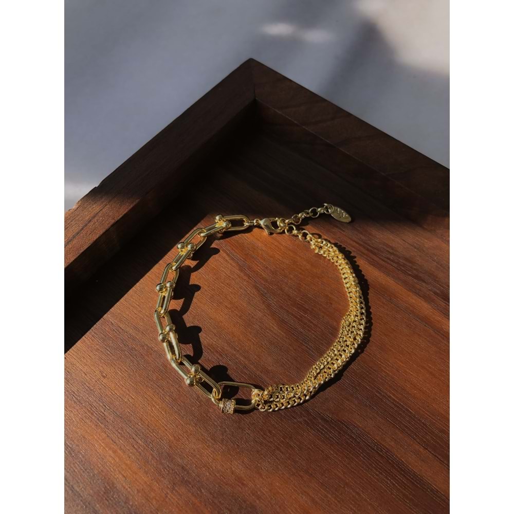 VIP Yarı Tiffany Yarı Zincirli Bileklik